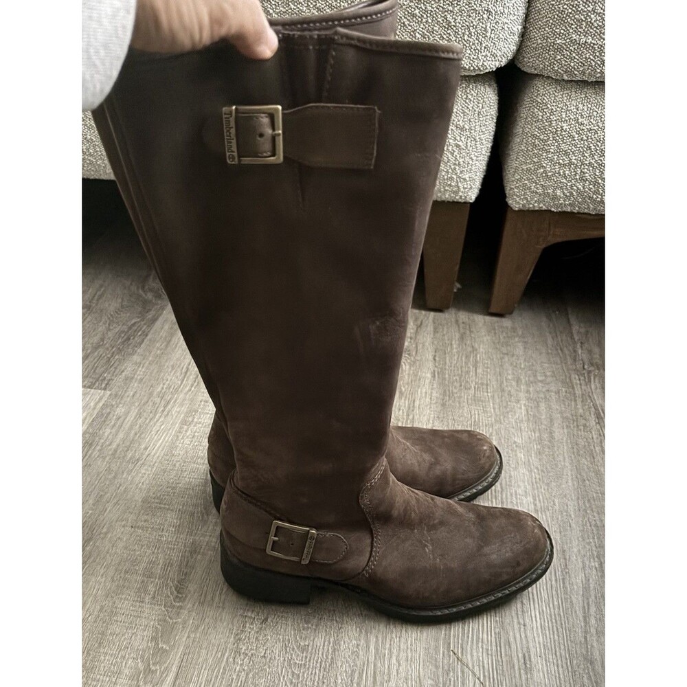Women’s Timberland Lexiss 97319 Tall Brown Leather Riding Boots Size 8.5M